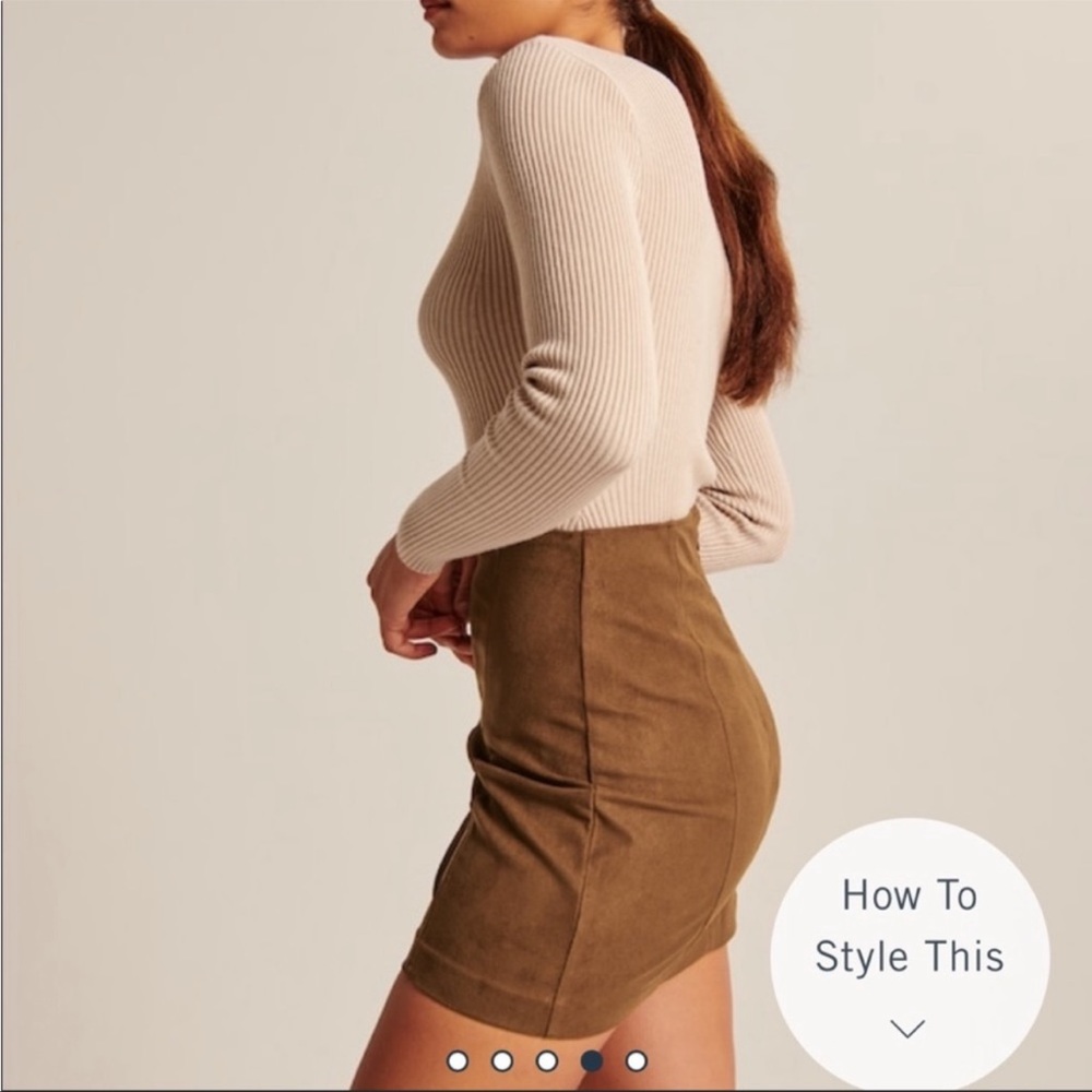 Abercrombie vegan suede skirt